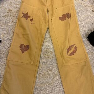 Sky High Farm Pants with Red Graphic Accents